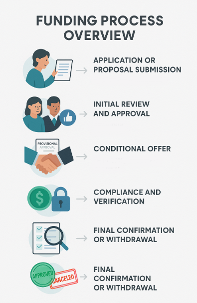 provisionally funded meaning