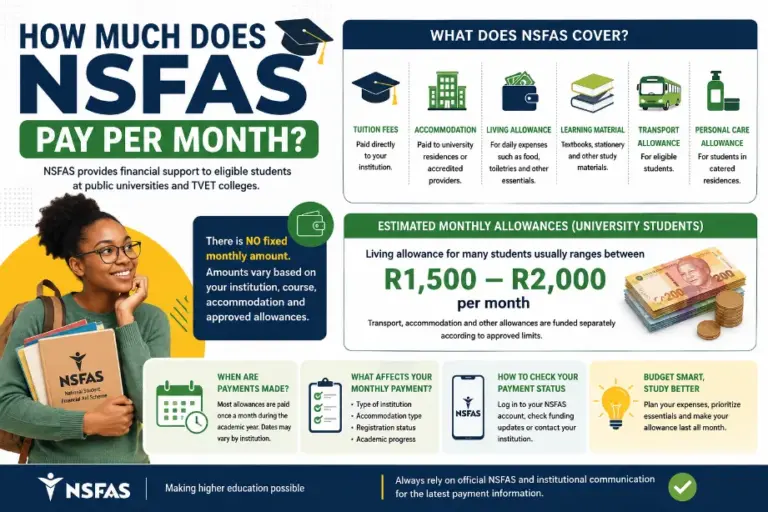 How Much Does NSFAS Pay Per Month